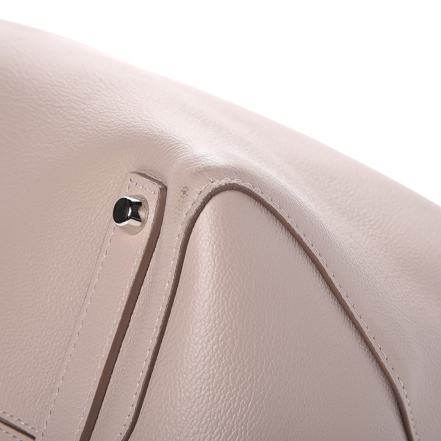 Supple Grained Calfskin Large Open Bar Tote Rose Poudre