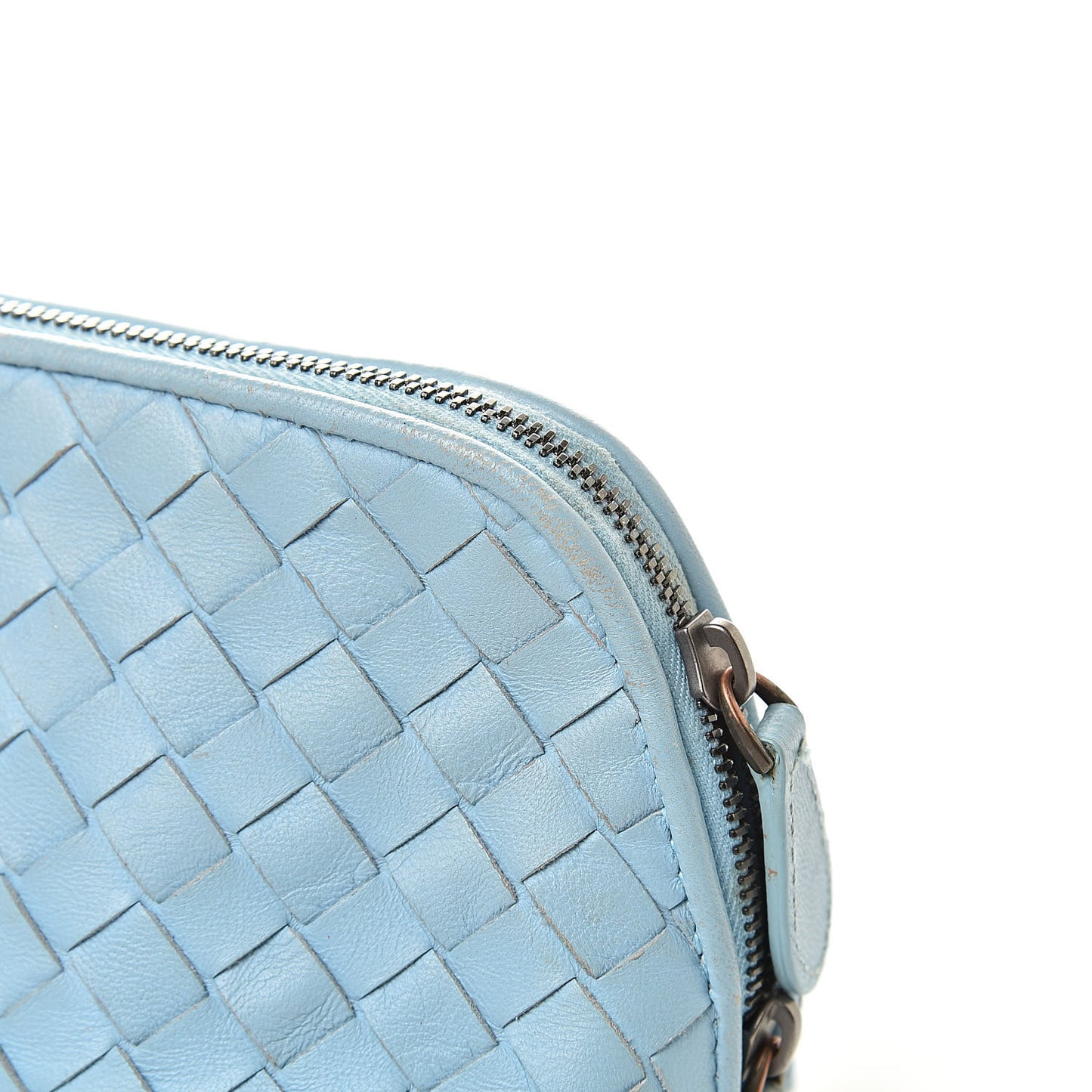 Nappa Intrecciato Cosmetic Case Light Blue