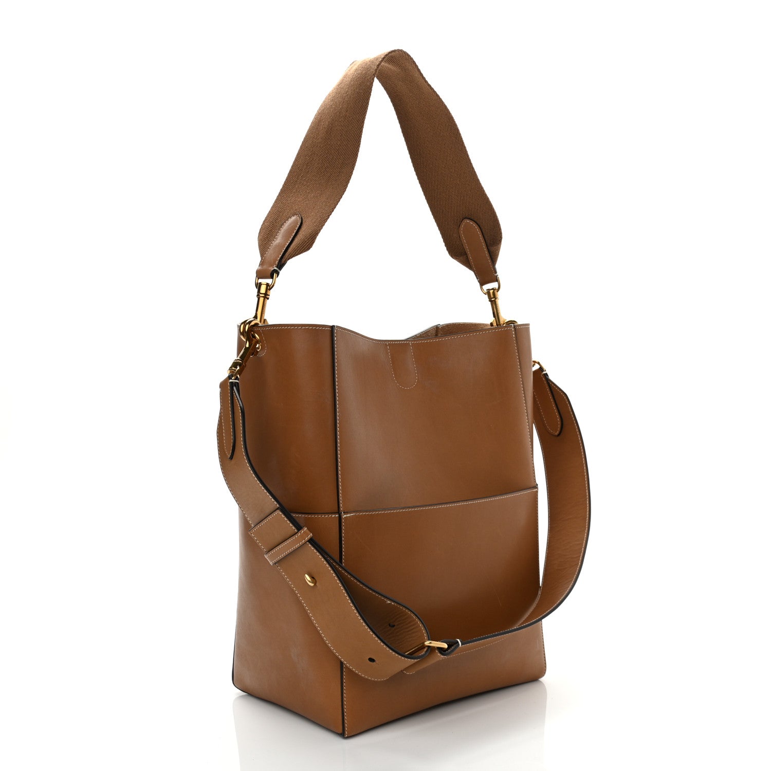 Celine Natural Calfskin Sangle Bucket Bag Light Camel 2 of 16
