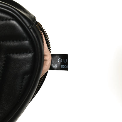 Gucci Calfskin Matelasse GG Marmont Belt Bag 95 38 Black 8 of 11