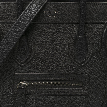 Celine Smooth Calfskin Nano Luggage Black 7 of 10