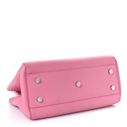 Saint Laurent Grained Calfskin Small Cabas Rive Gauche Rose Clair 4 of 20