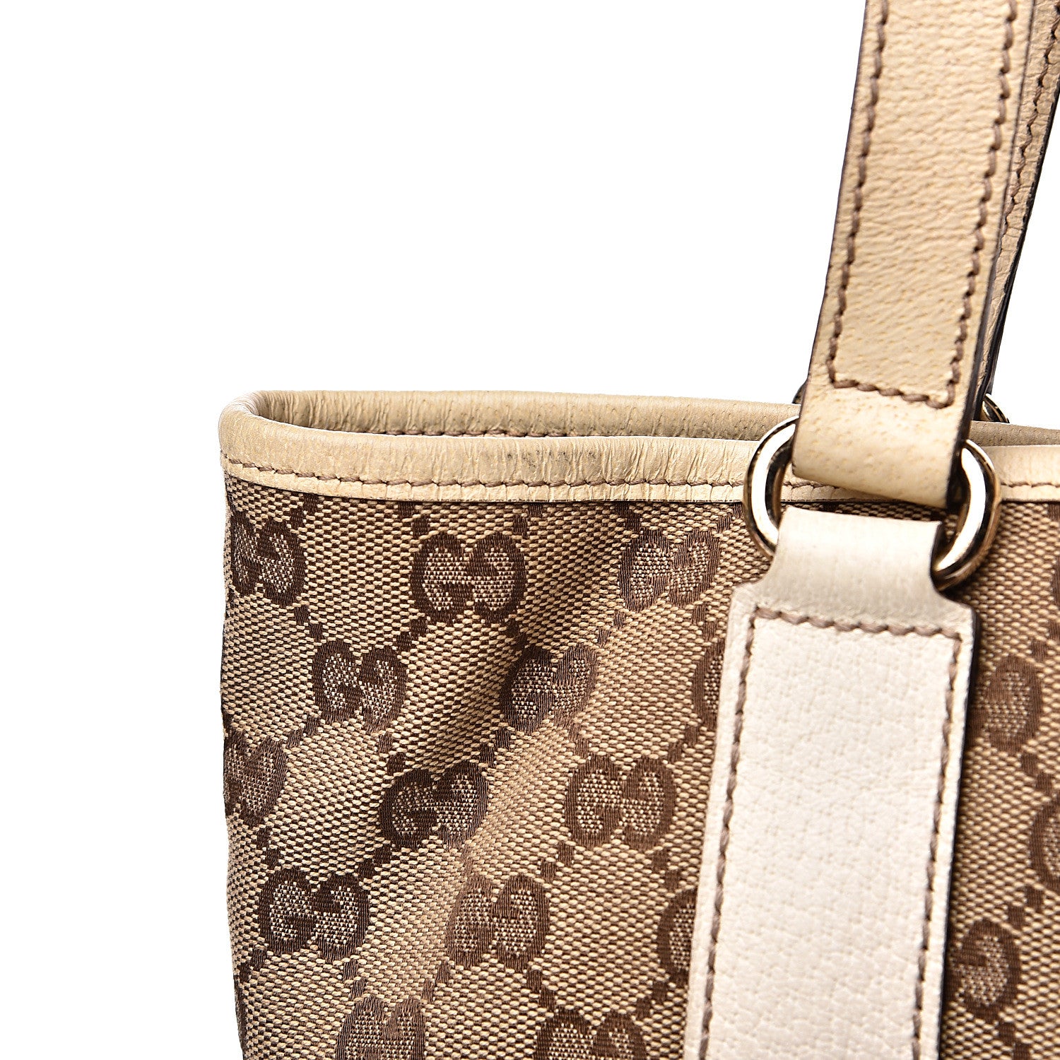 Gucci Monogram Charmy Tote White 11 of 12