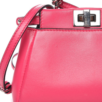 Fendi Shiny Nappa Micro Peekaboo Iconic Satchel Fuxia 9 of 15