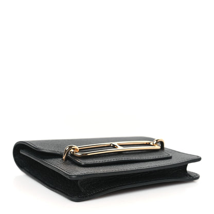 Hermes Chevre Mysore Roulis Slim Wallet Black 5 of 8