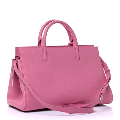 Saint Laurent Grained Calfskin Small Cabas Rive Gauche Rose Clair 2 of 4