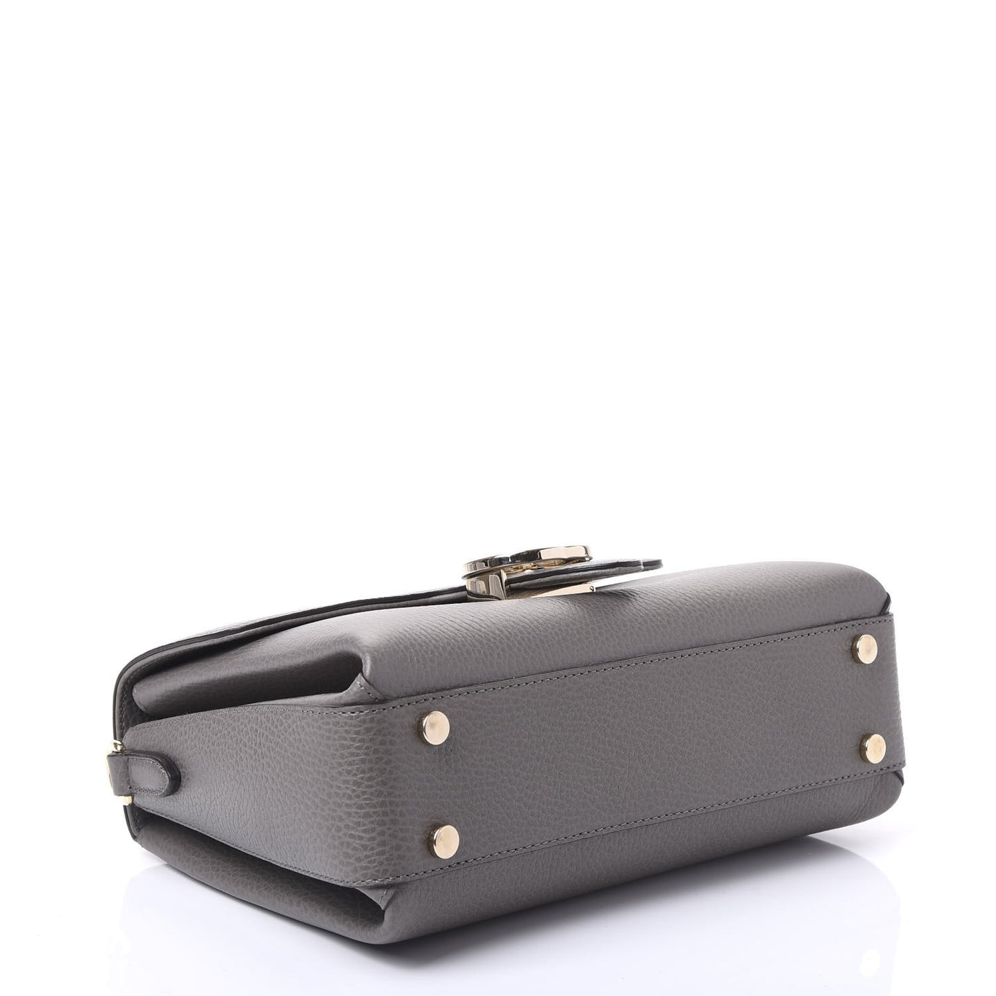 Dollar Calfskin Interlocking G Top Handle Shoulder Bag Loess