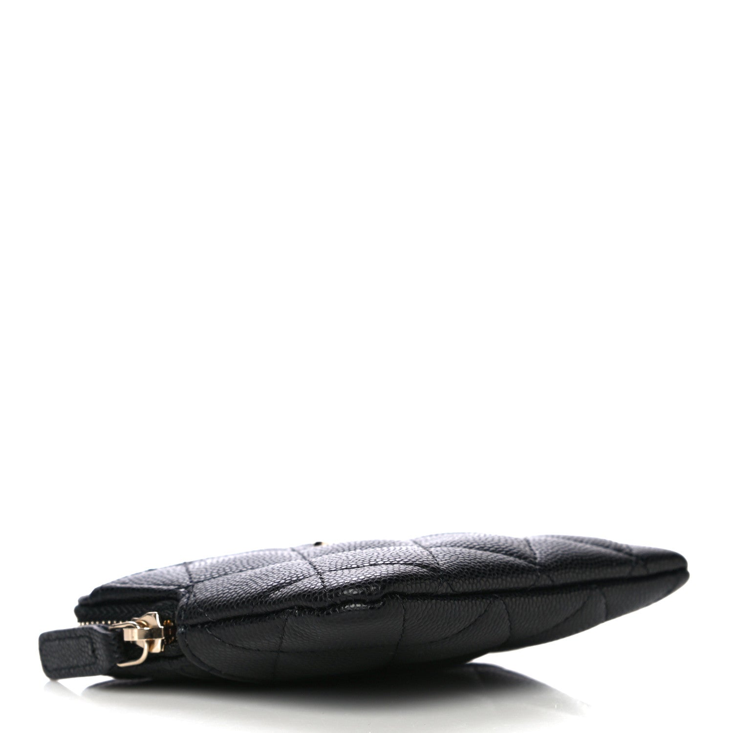 Chanel Caviar Quilted Zip Card Holder Wallet Black 4 of 11