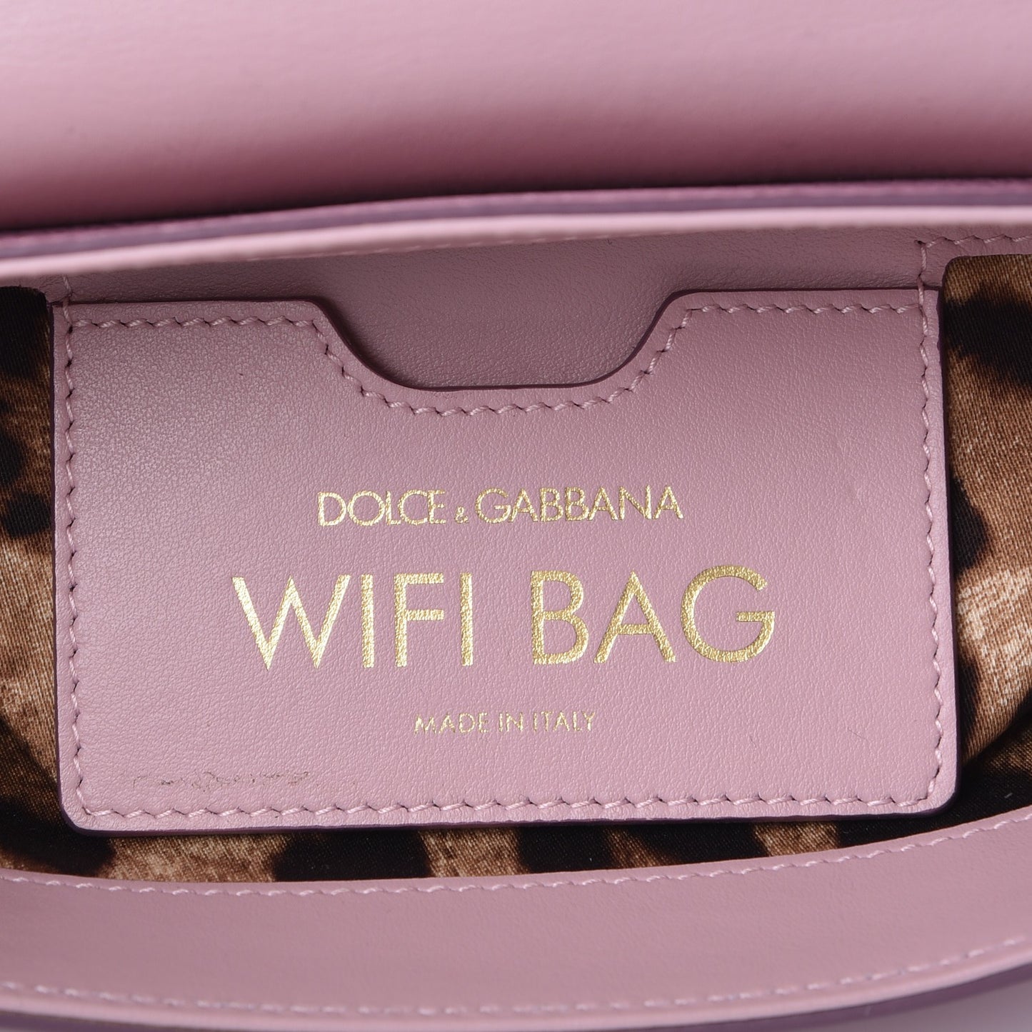 Calfskin Media Wifi Shoulder Bag Pink