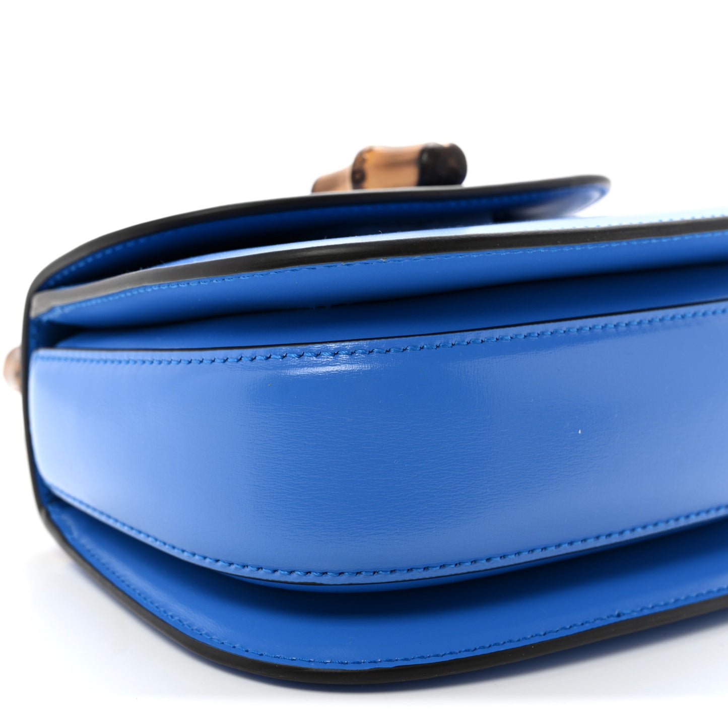 Boarded Dyana Lux Calfskin Web Mini Bamboo 1947 Top Handle Bag Blue