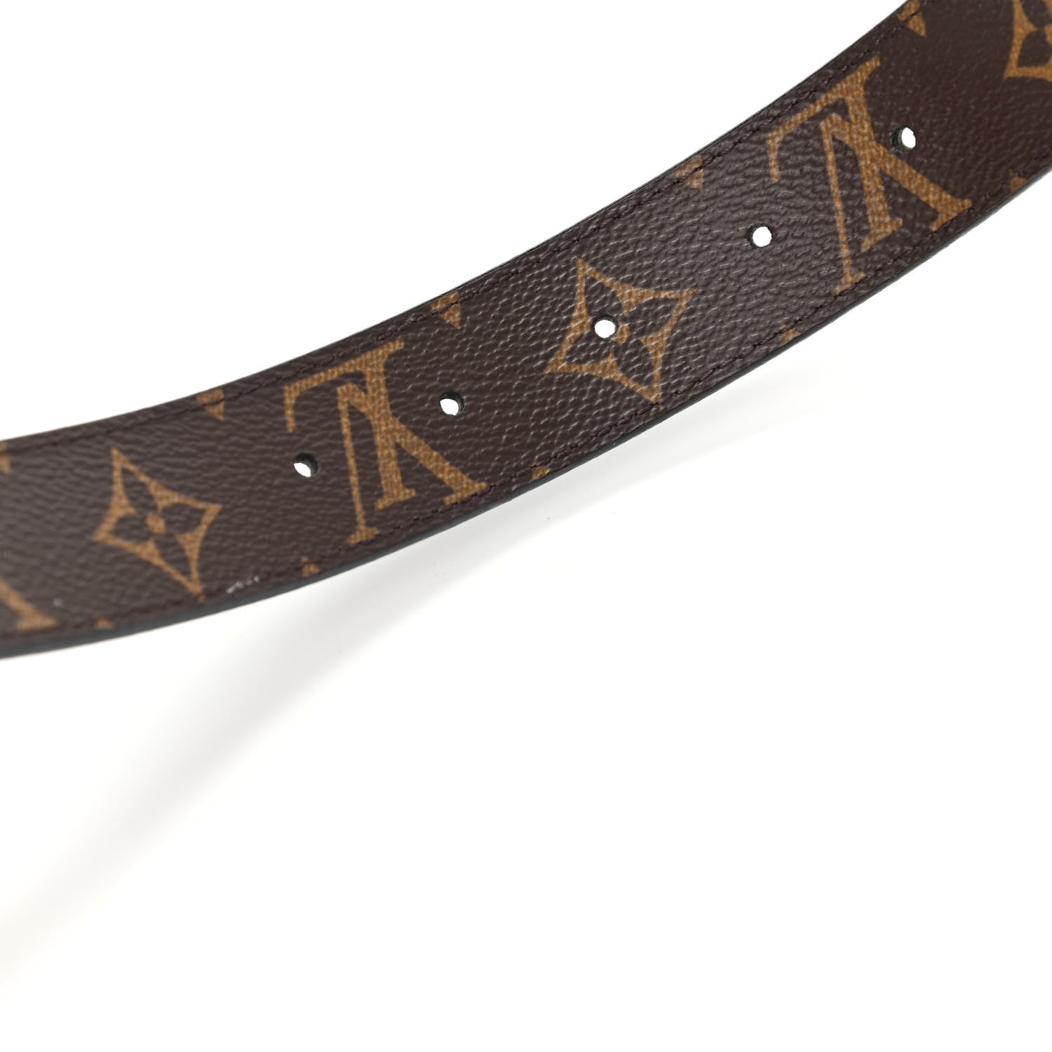 Louis Vuitton Calfskin Monogram 30mm LV Initiales Reversible Belt 85 34 Black 4 of 6