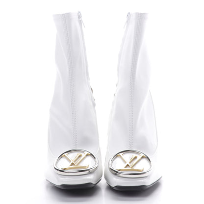 Louis Vuitton Patent Madeleine Ankle Boots 36 White 2 of 7
