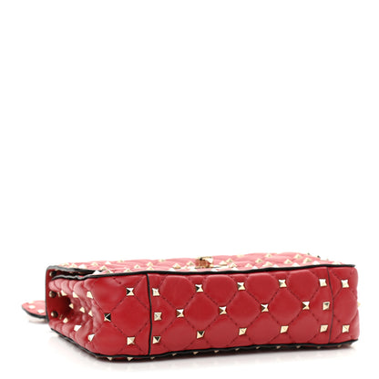 Valentino Garavani Nappa Small Rockstud Spike Shoulder Bag Rosso Valentino 4 of 9