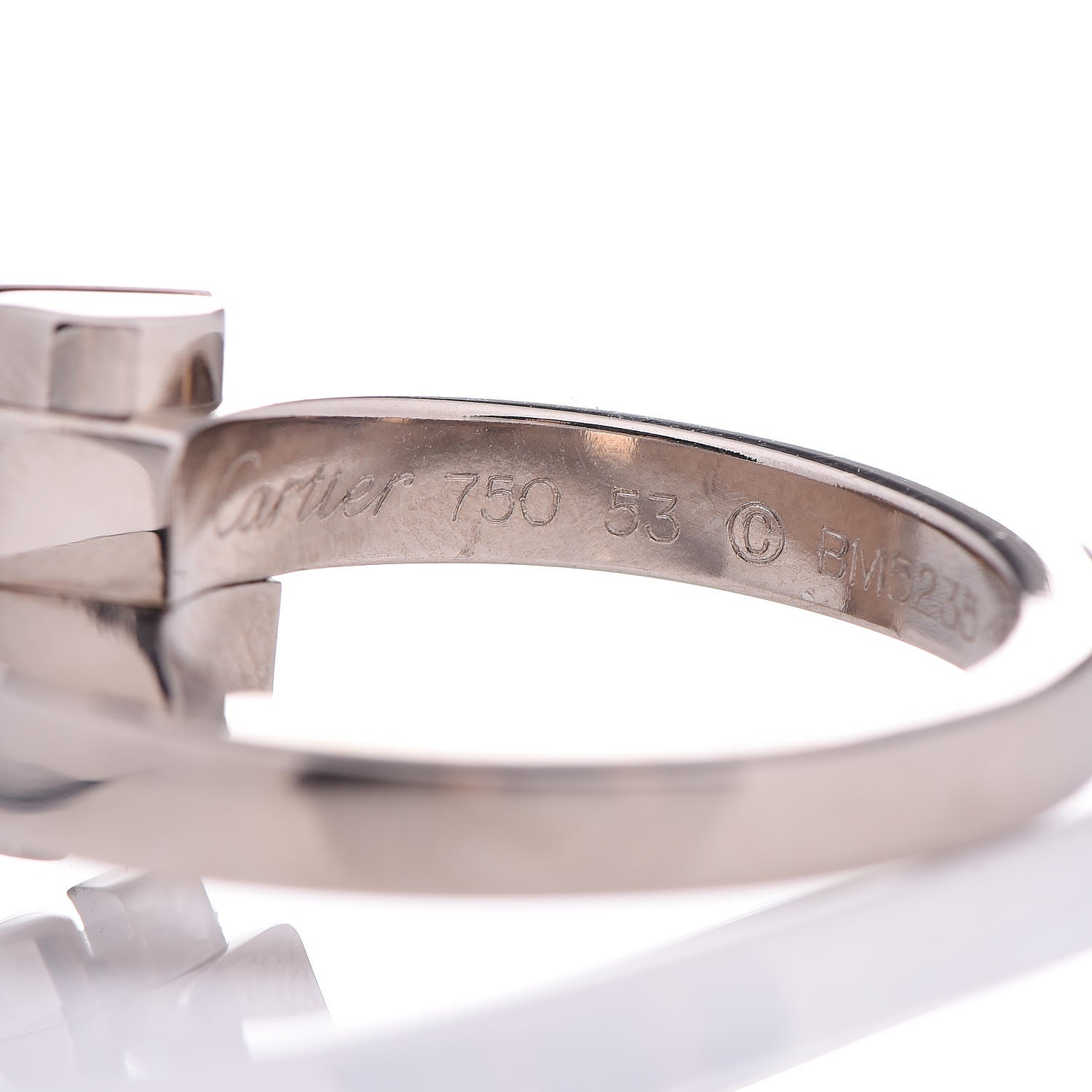 Cartier 18K White Gold Menotte Ring 53 6.25 6 of 7