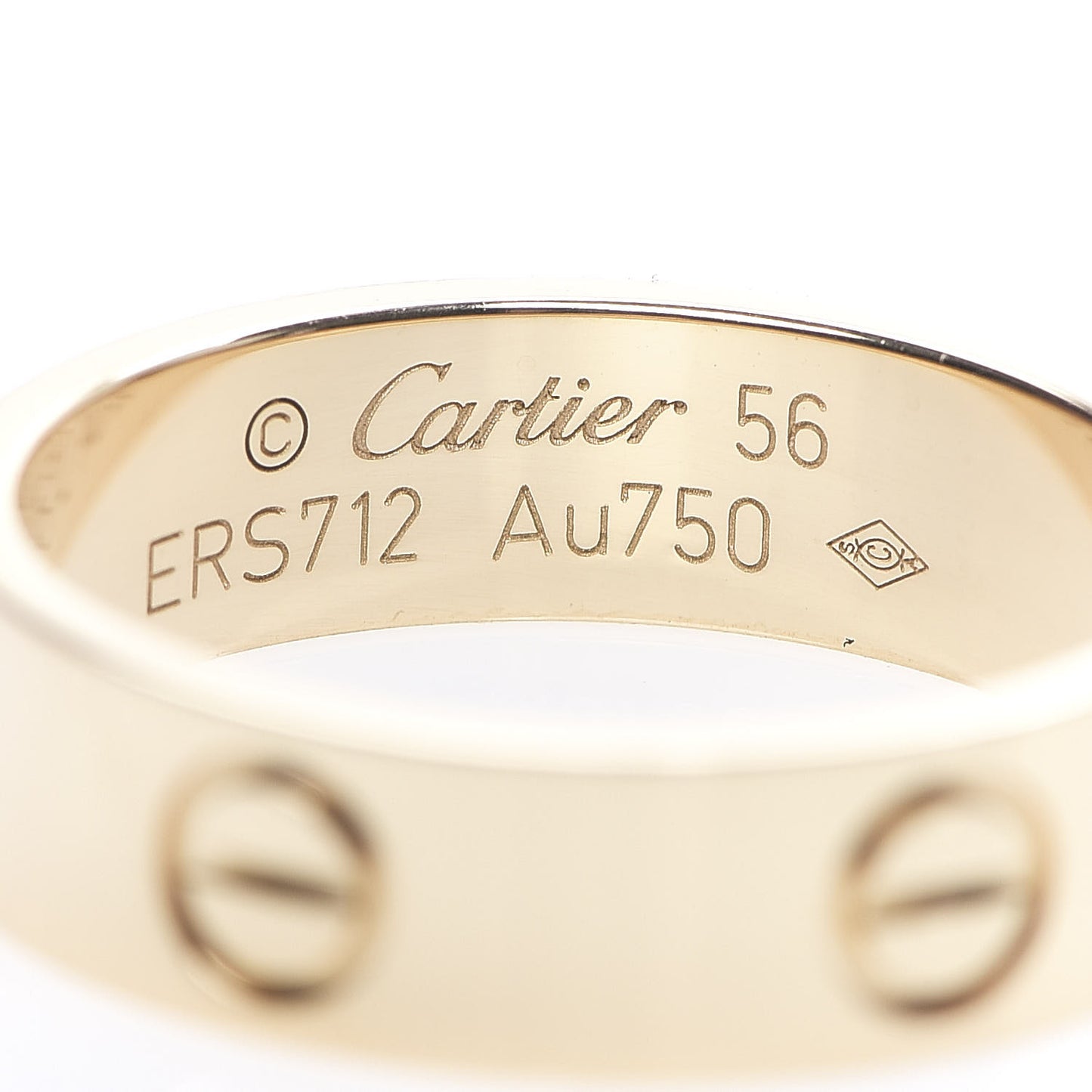 18K Yellow Gold 5.5mm LOVE Ring 56 7.5