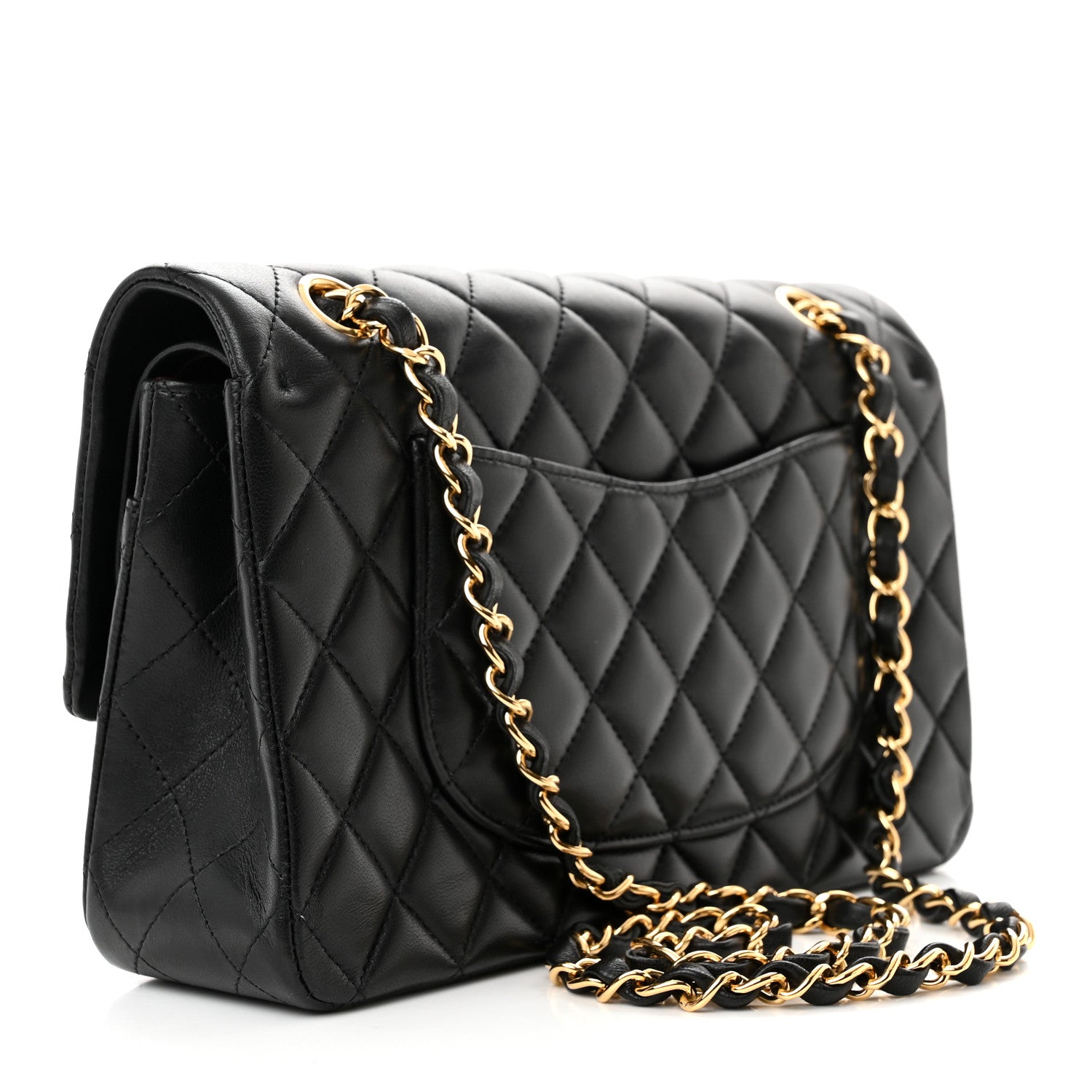 Chanel Lambskin Quilted Medium Double Flap Black 3 of 15