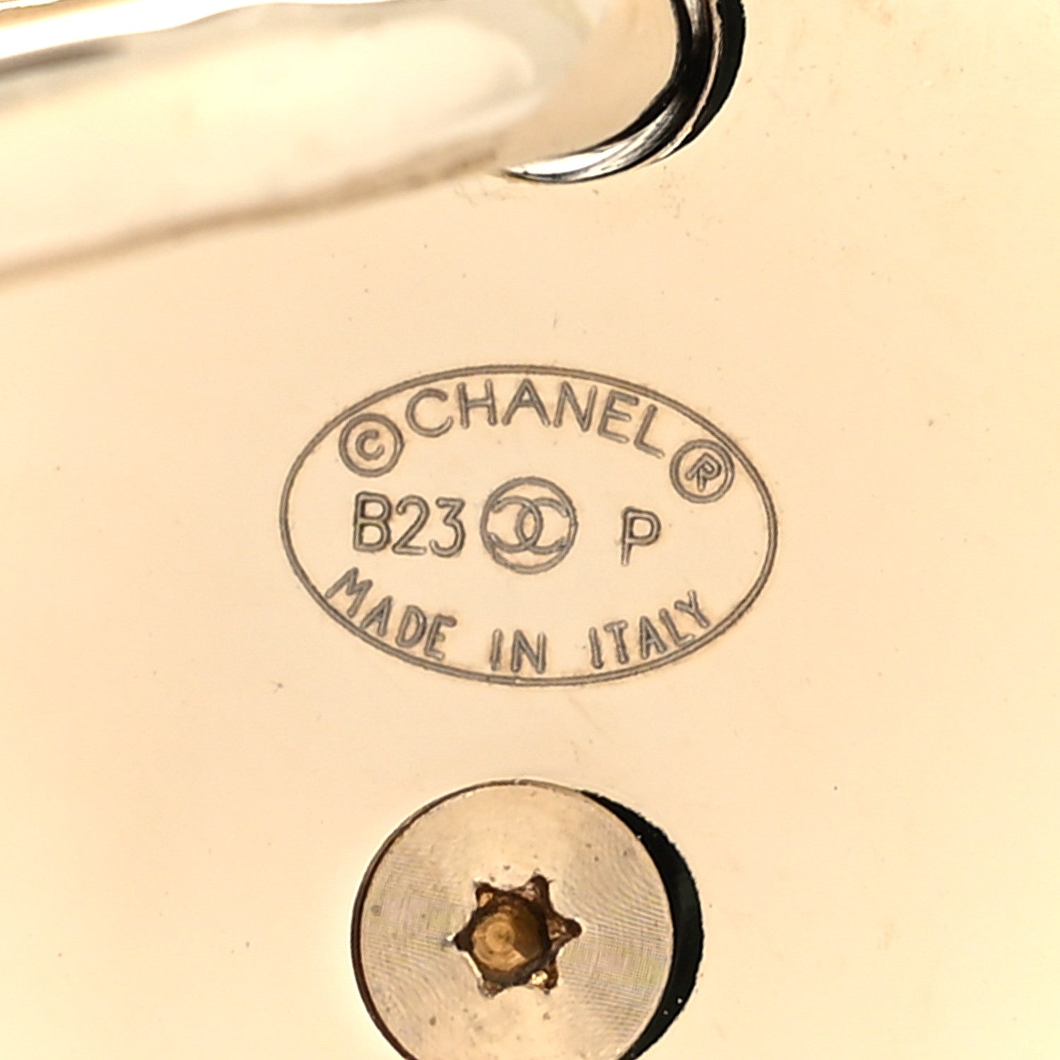 Chanel Metal Crystal CC Hoop Drop Earrings Gold 4 of 4