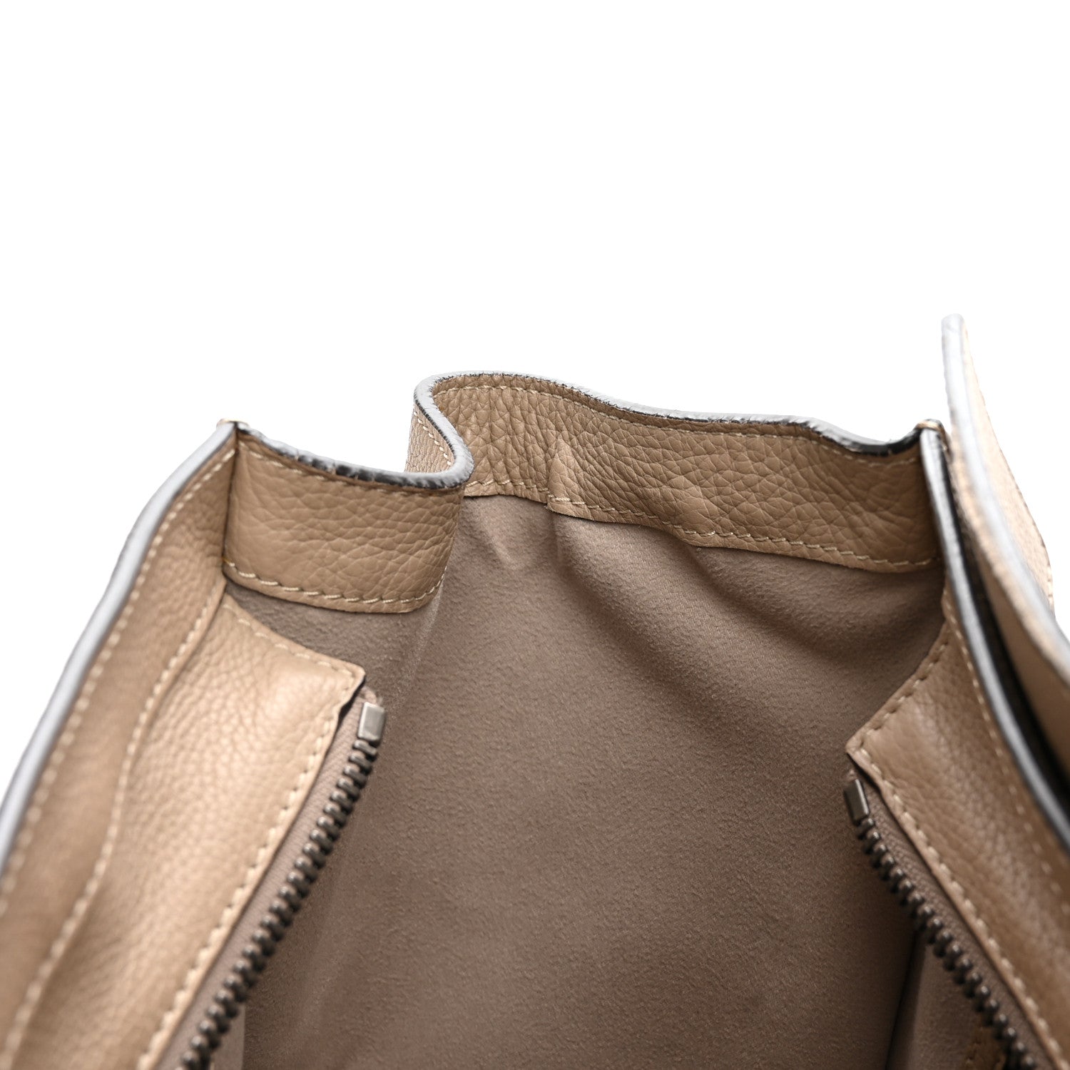 Celine Drummed Calfskin Mini Luggage Dune 10 of 14