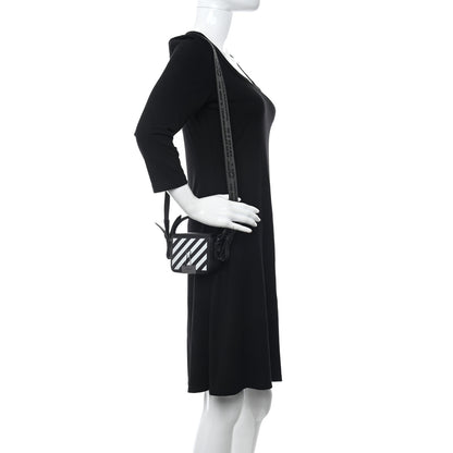 Off-White Calfskin Diag Belt Bag Black White 2 of 12