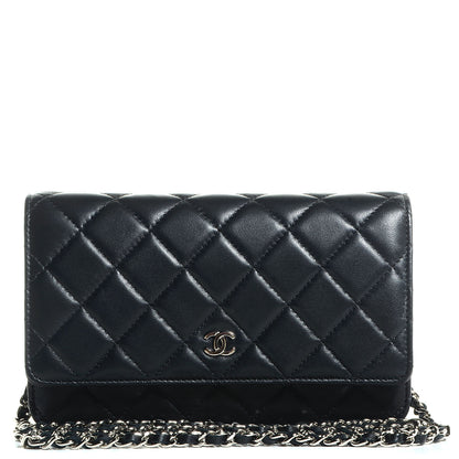 Chanel Lambskin Quilted Wallet On Chain WOC Black 1 of 9