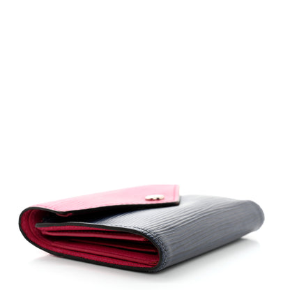 Louis Vuitton Epi Victorine Wallet Indigo Hot Pink 3 of 9