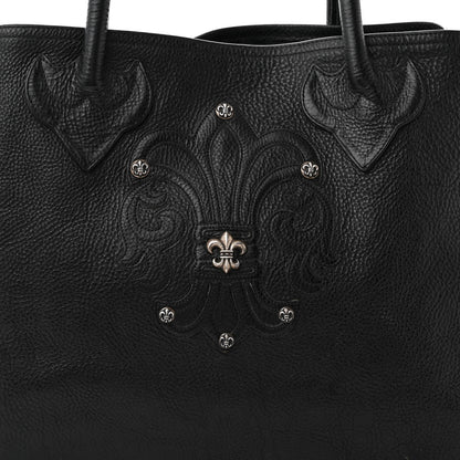 Chrome Hearts Grained Calfskin Fleur De Lis Tote Black 7 of 10