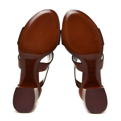 Louis Vuitton Calfskin Monogram Horizon Sandals 37.5 Cognac Brown 11 of 12