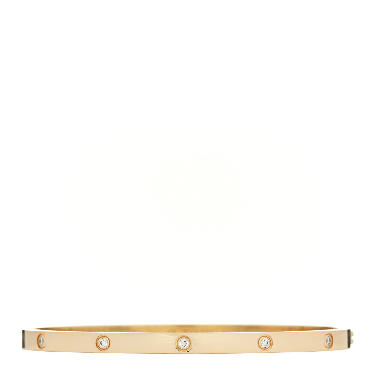 Cartier 18K Yellow Gold 10 Diamond Small LOVE Bracelet 17 1 of 8