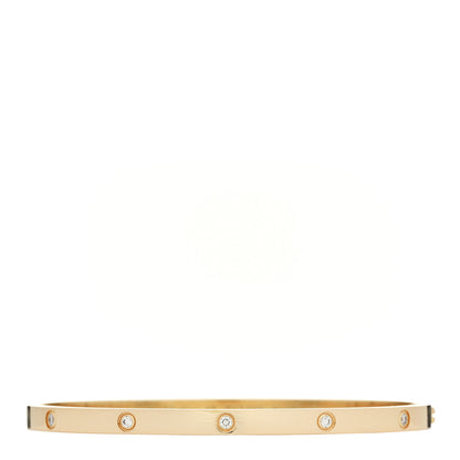 Cartier 18K Yellow Gold 10 Diamond Small LOVE Bracelet 17 1 of 8