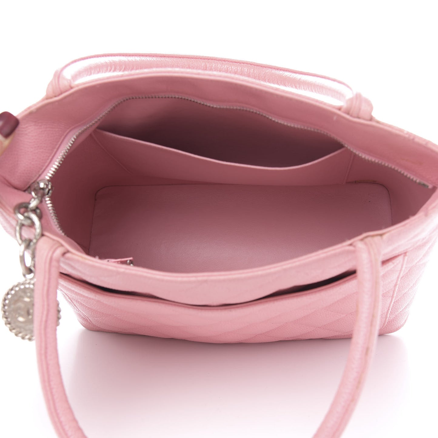 Caviar Quilted Medallion Tote Light Pink