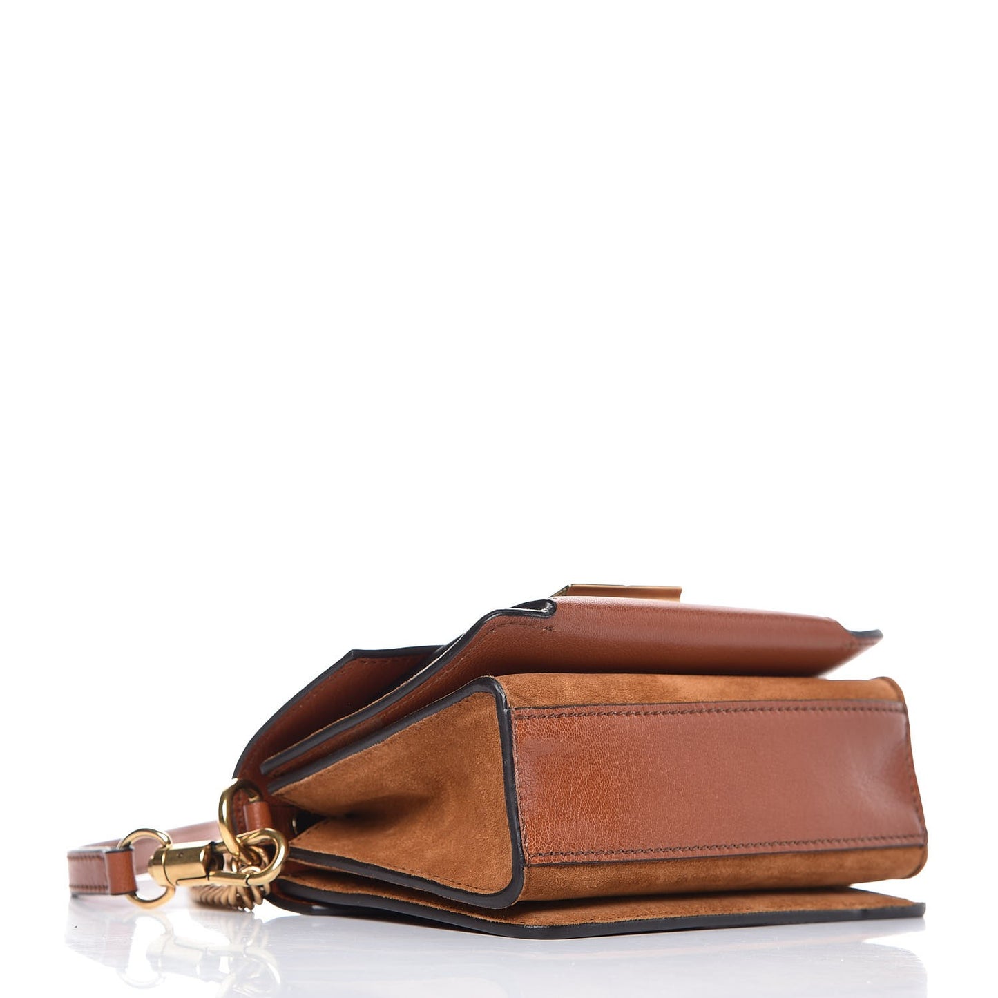 Goatskin Suede Mini GV3 Shoulder Bag Chestnut