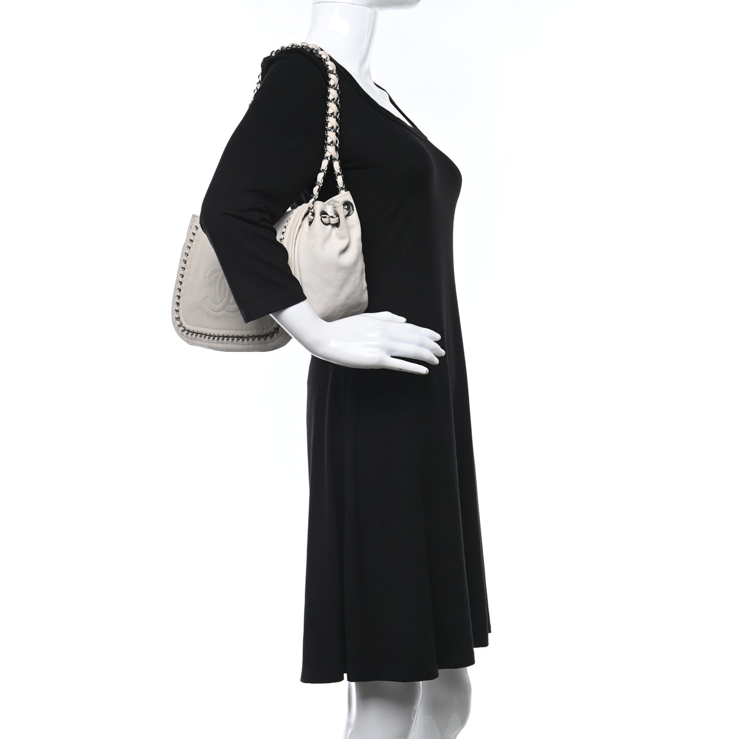 Smooth Calfskin Luxe Ligne Flap White