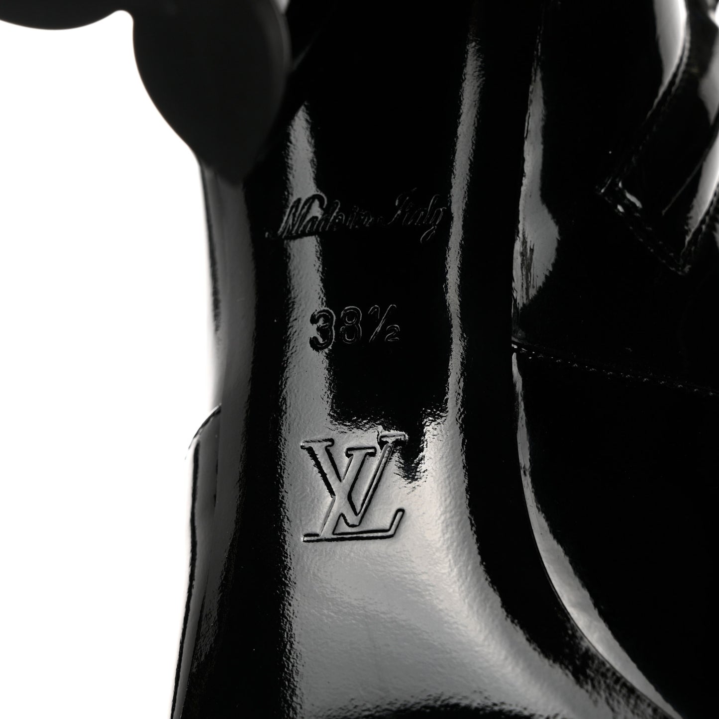 Patent Silhouette Ankle Boots 38.5 Black