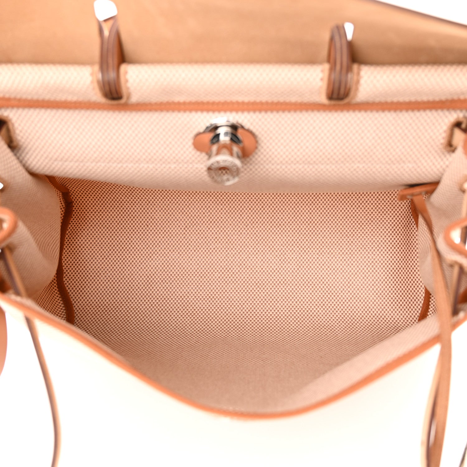 Hermes Vache Hunter Calfskin Criss Viking Herbag Zip Retourne 39 MM Ecru Beige Naturel 6 of 10