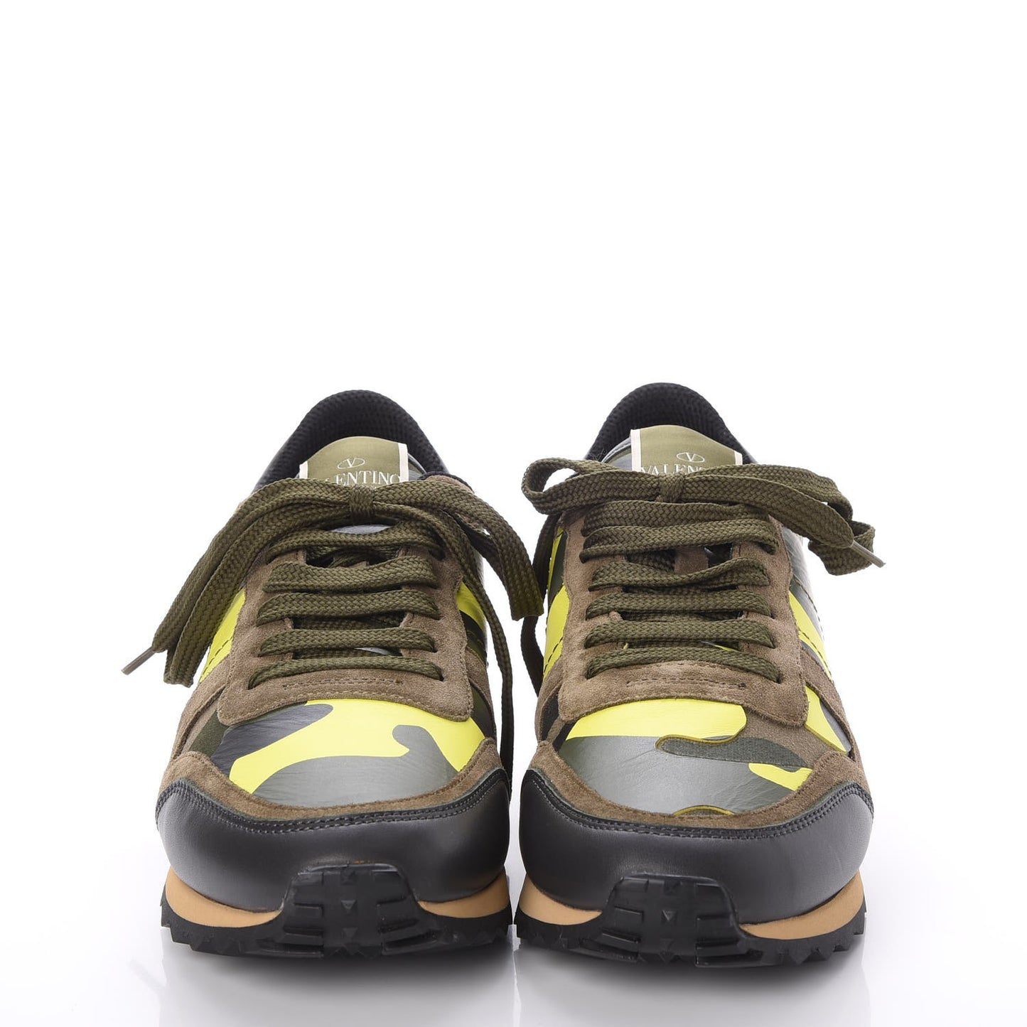 Nappa Suede Camouflage Womens Rockrunner Sneakers 39 Military Green