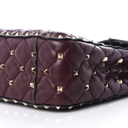 Valentino Garavani Nappa Medium Rockstud Spike Shoulder Bag Rubin 6 of 8
