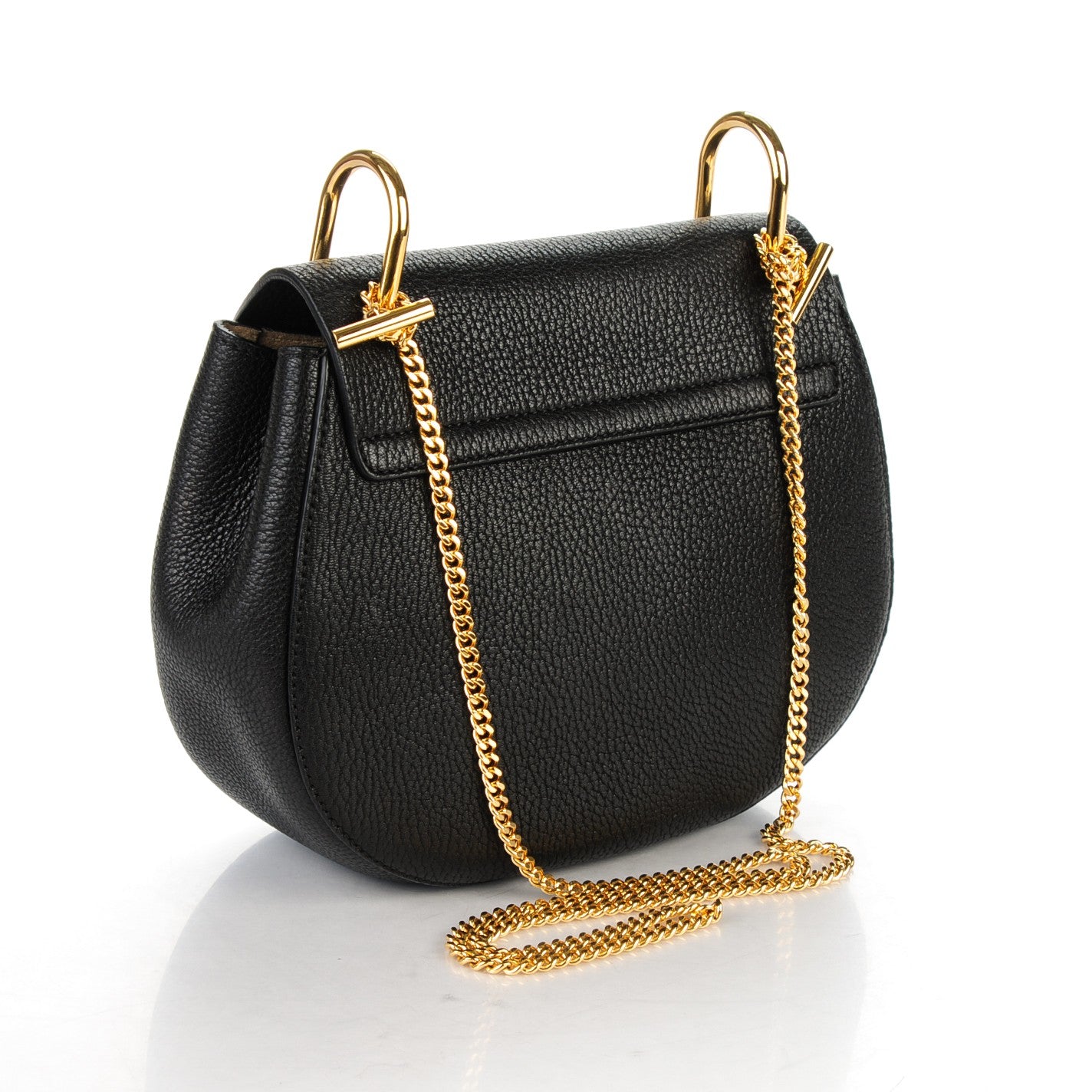 Chloe Grained Lambskin Drew Shoulder Bag Black 3 of 7