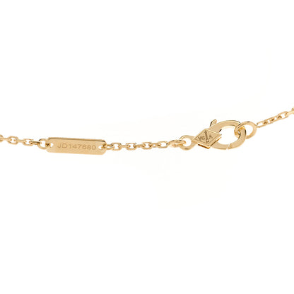 Van Cleef & Arpels 18K Yellow Gold Carnelian Vintage Alhambra Pendant Necklace 4 of 6