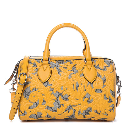 Gucci GG Supreme Monogram Arabesque Small Boston Beige Yellow 1 of 13
