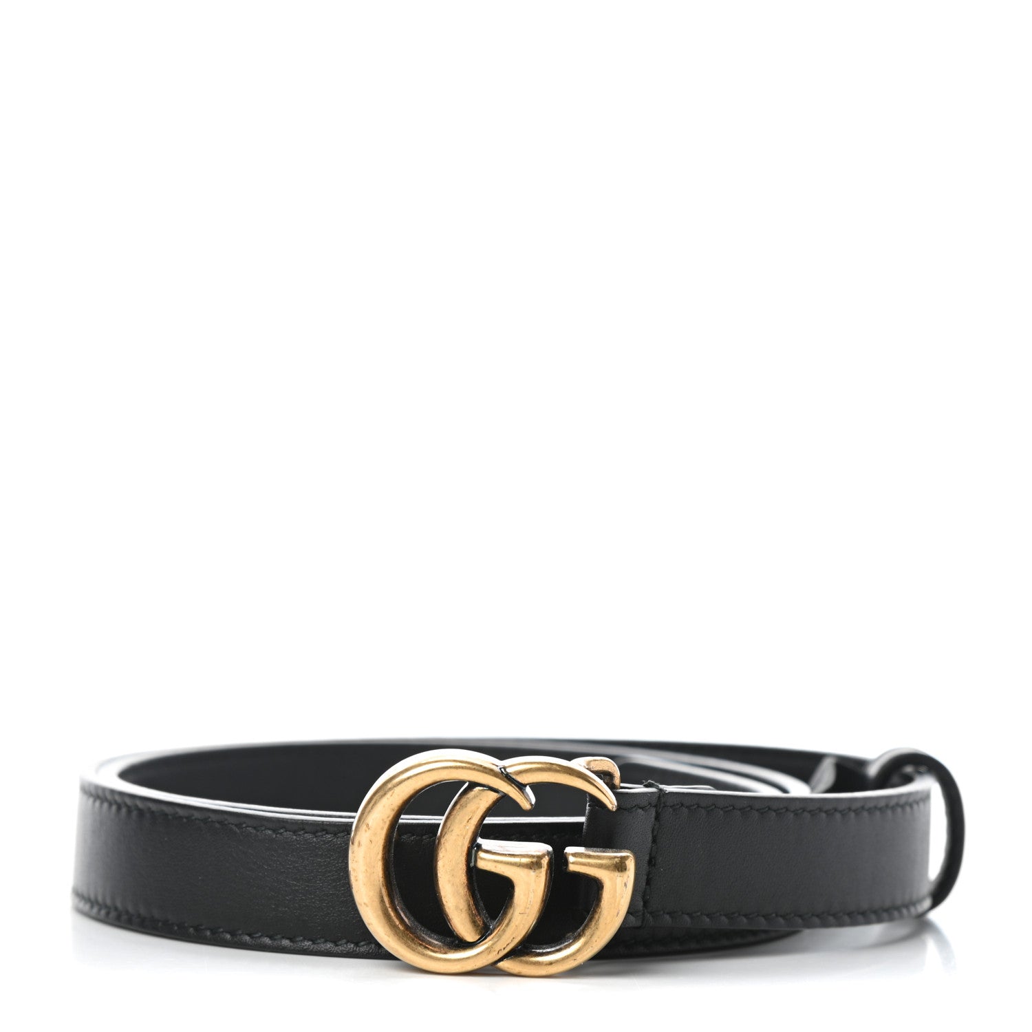 Gucci Calfskin Double G 20mm Belt 70 28 Black 1 of 5