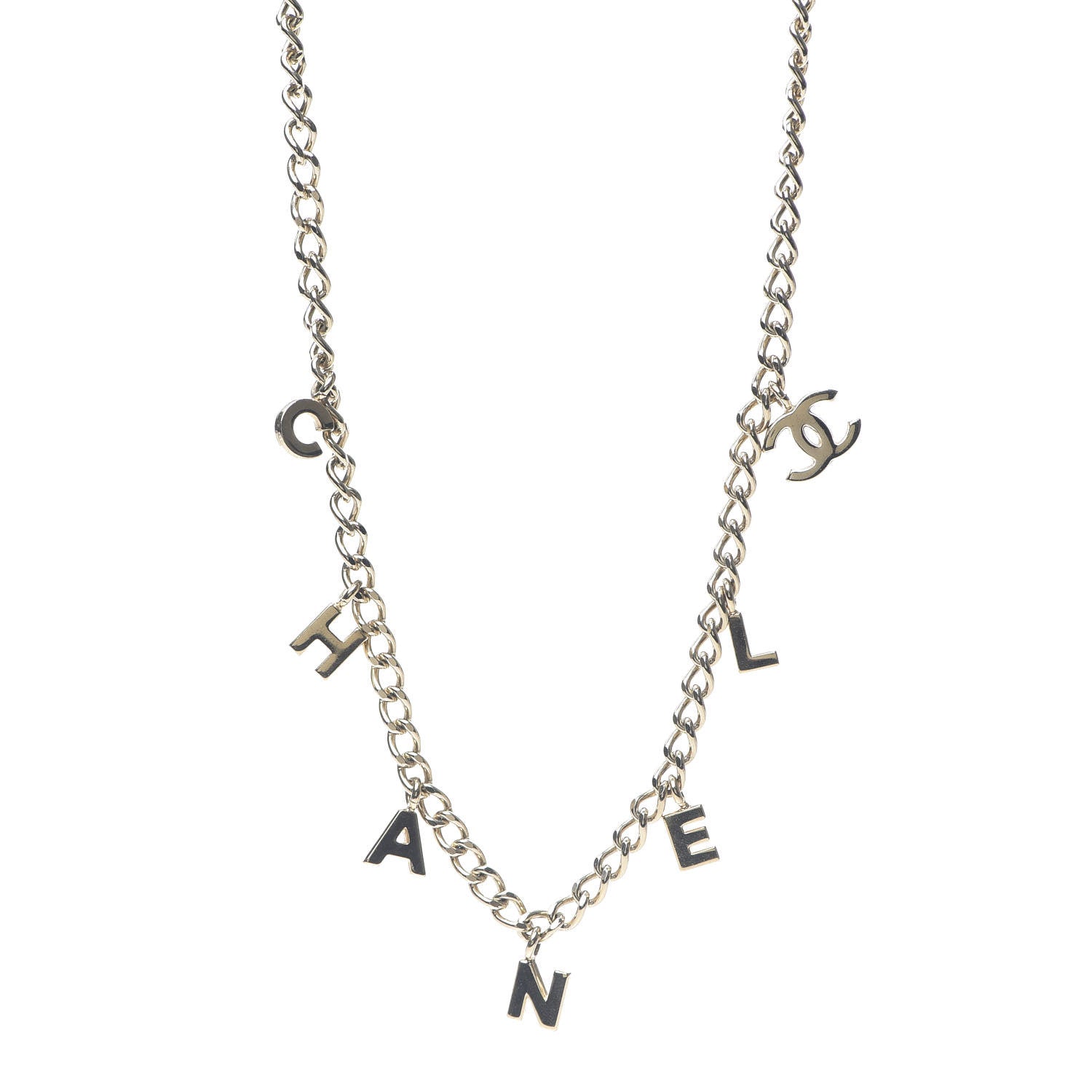 Chanel Logo Necklace Gold 1 of 3