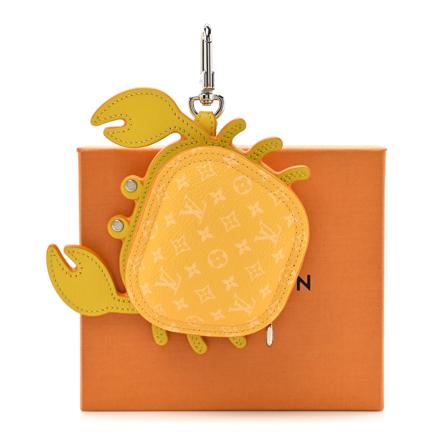 Monogram Crab Bag Charm Yellow
