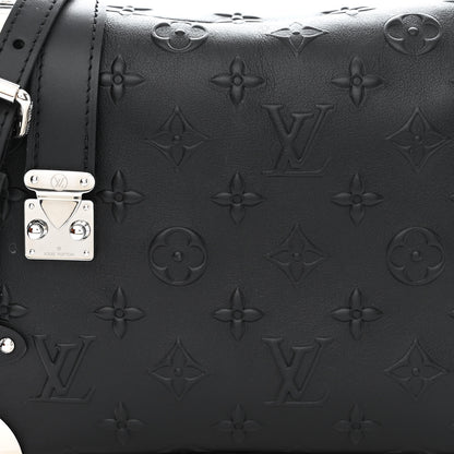 Louis Vuitton Calfskin Debossed Monogram Side Trunk Black 7 of 9