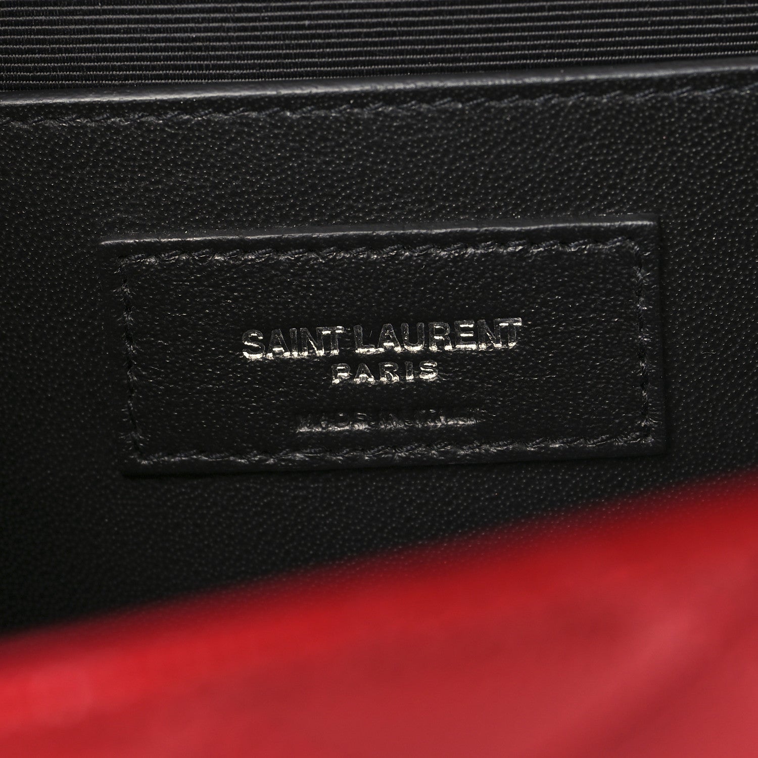 Saint Laurent Grain De Poudre Textured Mixed Matelasse Triquilt Medium Monogram Satchel Rouge Eros 6 of 9