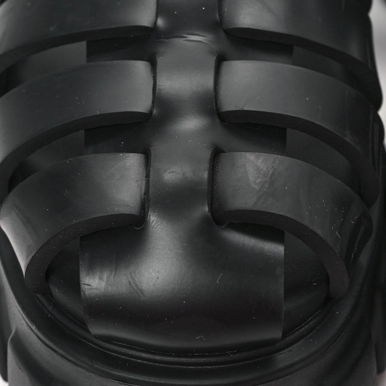 Prada Foam Rubber Triangle Logo Monolith 55mm Cage Sandals 41 Black 8 of 9