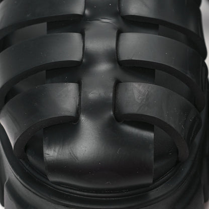 Prada Foam Rubber Triangle Logo Monolith 55mm Cage Sandals 41 Black 8 of 9