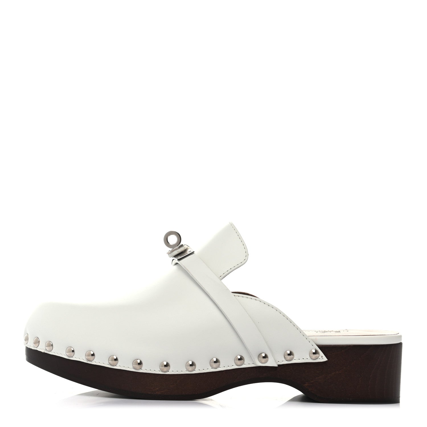 Hermes Calfskin Carlotta Mules 36 White 1 of 8