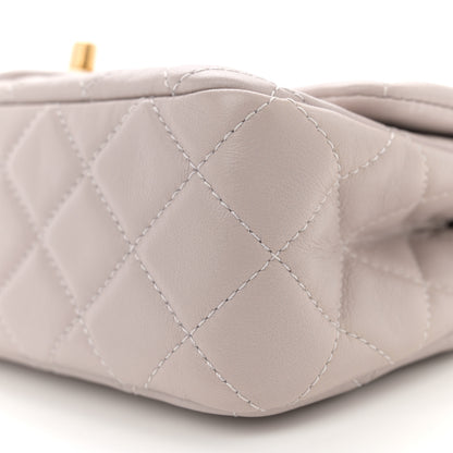 Chanel Lambskin Quilted Mini Rectangular Pearl Crush Flap Grey 10 of 11