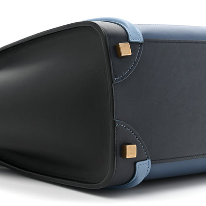 Celine Smooth Calfskin Micro Tri-Color Luggage Deep Sea 8 of 12