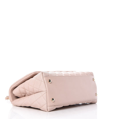 Chanel Caviar Quilted Small Coco Handle Flap Light Beige 5 of 10